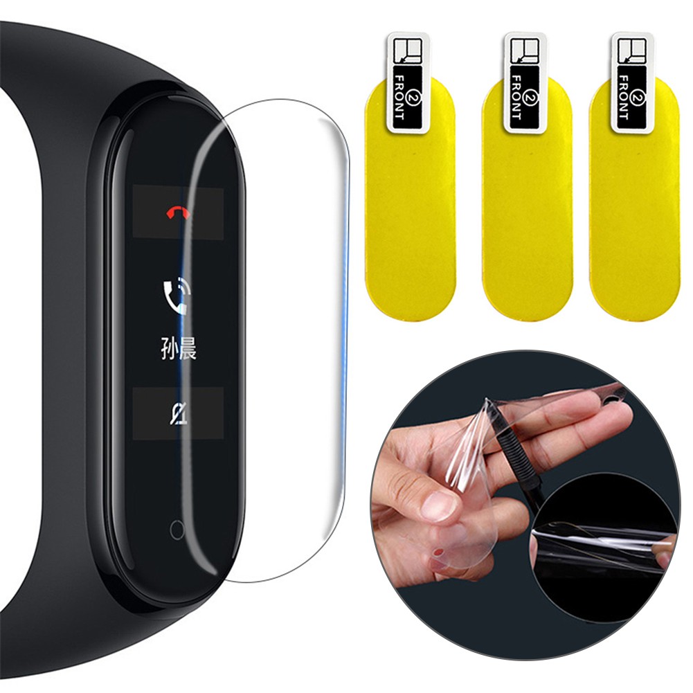 3 Miếng Dán Chống Trầy Bảo Vệ Màn Hình Đồng Hồ Xiaomi Mi Band 4