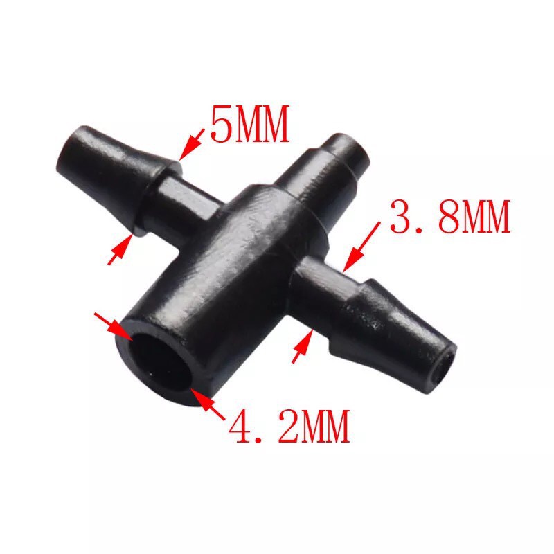 10c Chia 2 ống tưới nhỏ giọt 5mm