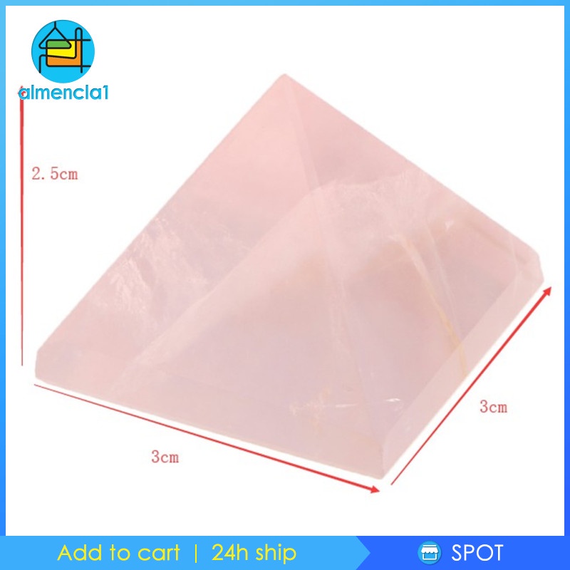 Đá pha lê thạch anh nhiều màu tùy chọn hình kim tự tháp 3cm