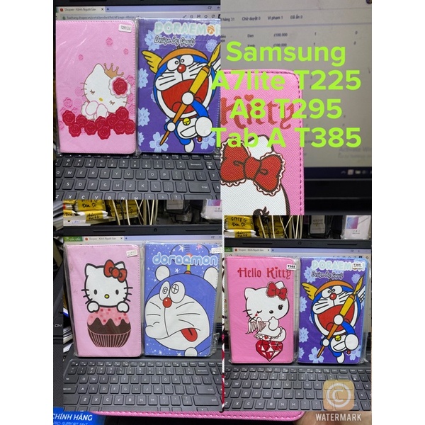 Bao da Samsung Tab A 2017 (T385); A7lite ( T225); A8 (T295) in hình doremon; kitty