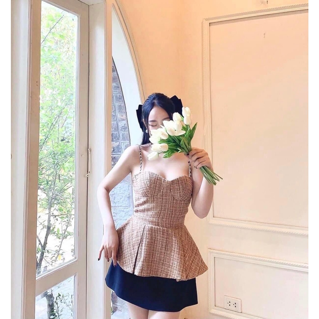 Áo dạ 2s peplum