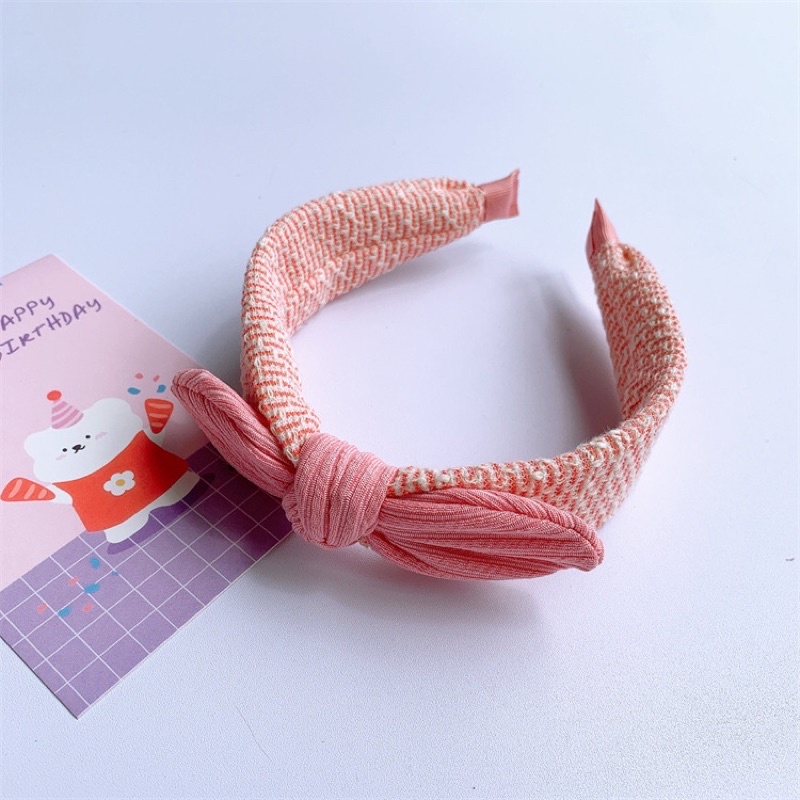 Bờm / cài nơ vải hồng dễ thương cho bé và bạn gái