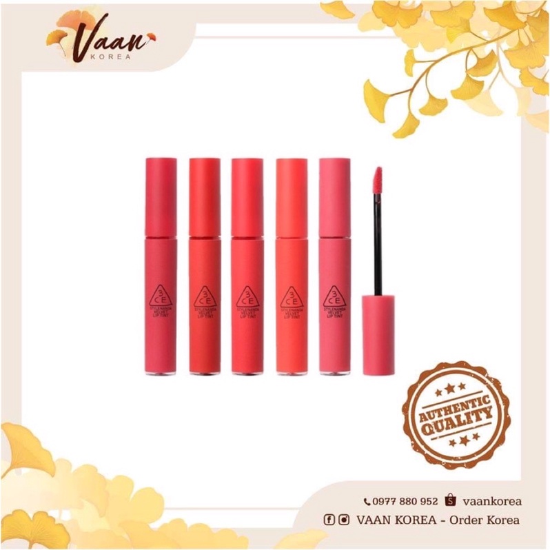 Son 3CE (Velvet Lip Tint, Flash Lip Tint, Smoothing Lip Tint, Matte Lip Color, Soft Matte Lipstick