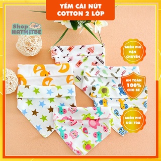Yếm cài nút conton 2 lớp cho bé