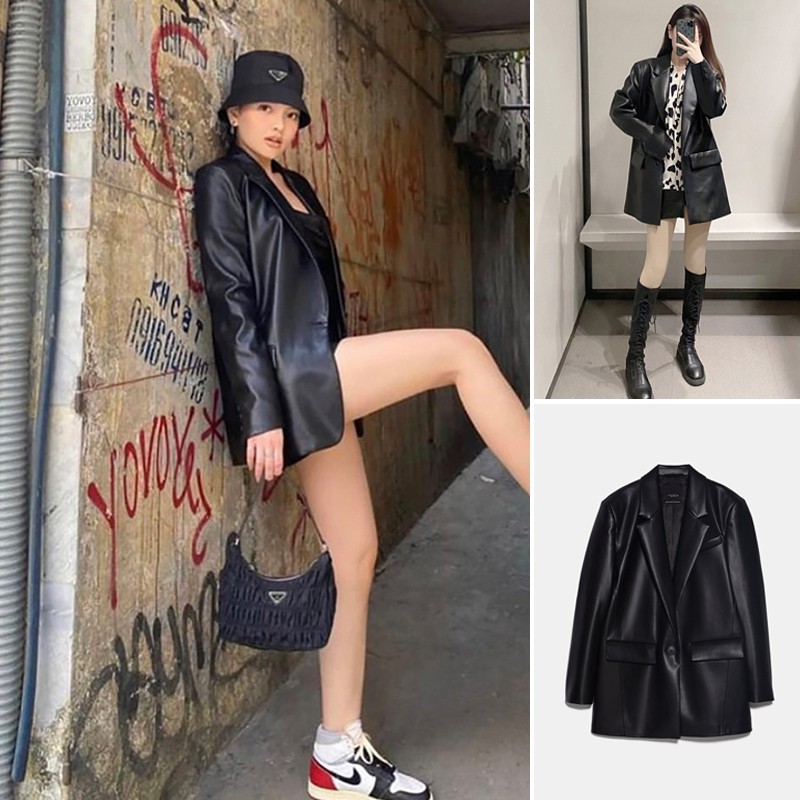 ÁO BLAZER DA ZRA NỮ DÁNG DÀI MÀU ĐEN - 1255/991