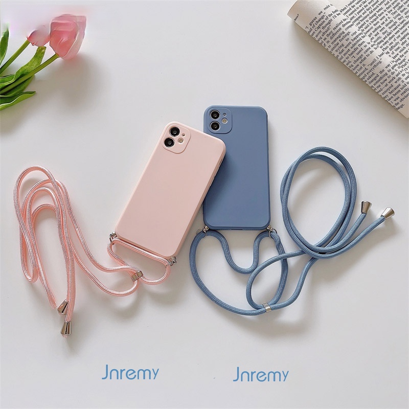 Ốp Điện Thoại Có Dây Đeo Cổ Cho Xiaomi Redmi Note 11 11S 10A 10C 10 K50 Poco M4 X4 Pro