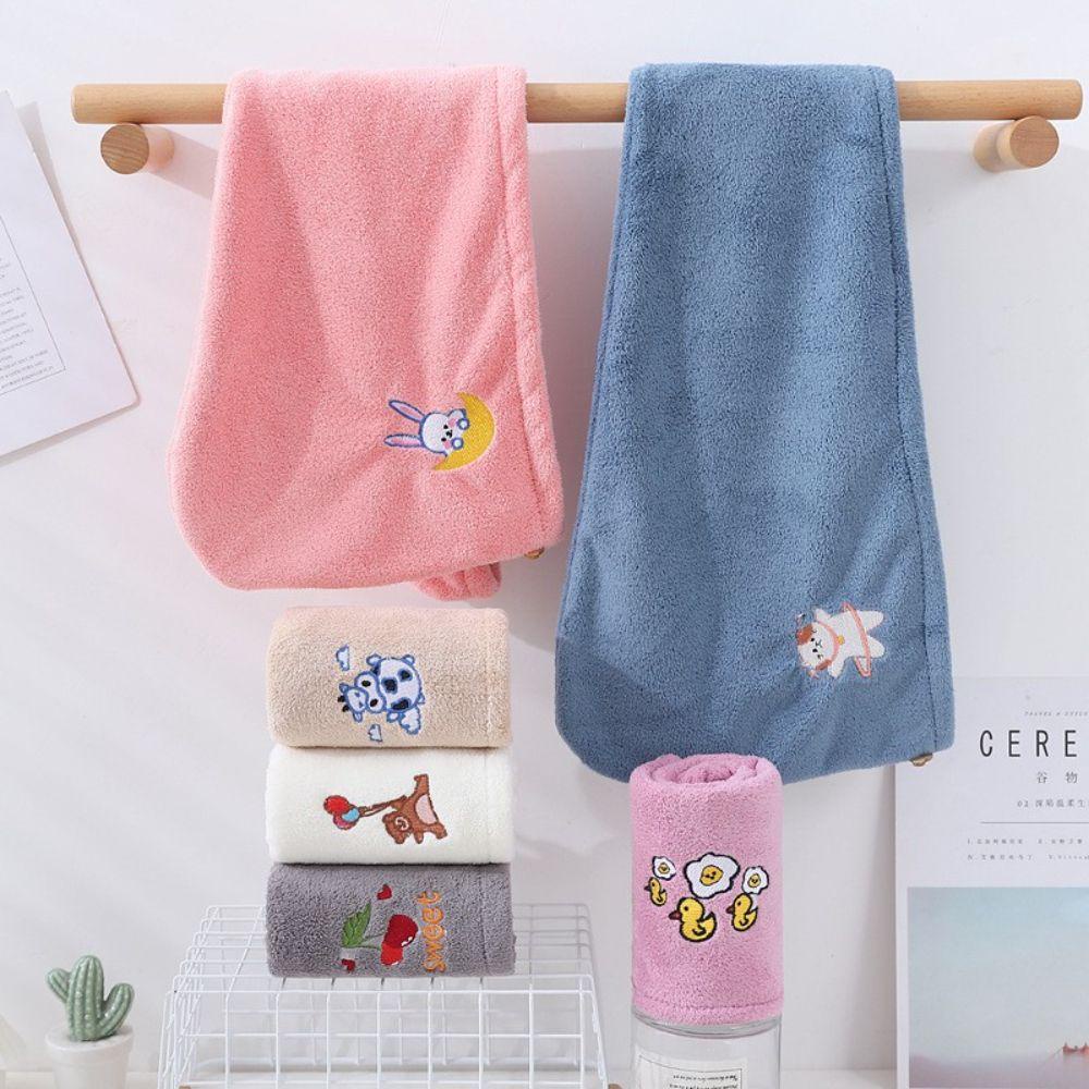 Mũ Trùm Tóc Thấm Hút Nước Nhanh Khô In Họa Tiết Hoạt Hình Dễ Thương Tiện Dụng Cho Nhà Tắm