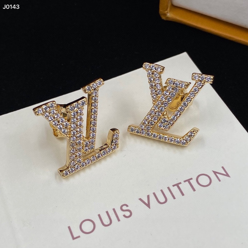 Mới Luigi V Bông Tai Chữ V Đính Đá Thời Trang Đơn Giản Dành Cho Nữ S925