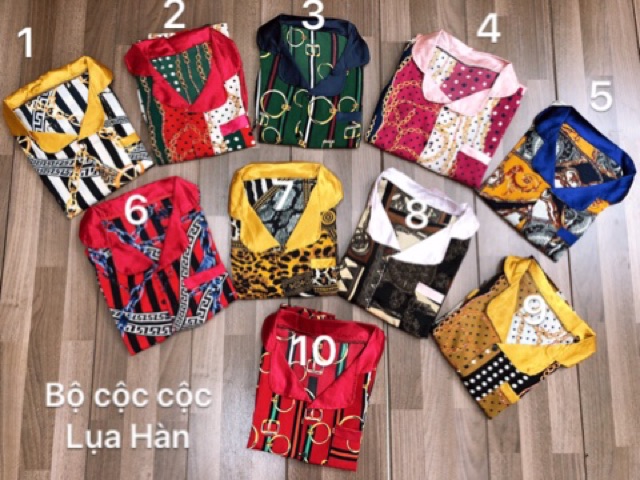 FREESHIP 50K Bộ pijama LỤA HÀN ÁO CỘC QUẦN CỘC màu siêu hot