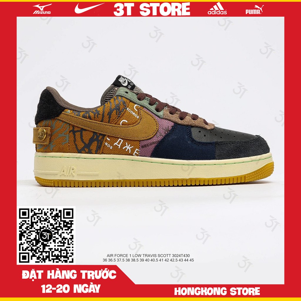 GIÀY SNEAKER MÃ SẢN PHẨM_Travis Scott X Nike Air Force 1 Low  NHIỀU MÀU PHONG CÁCH FULLBOX + FREESHIP KHI MUA 2 SẢN PHẨM