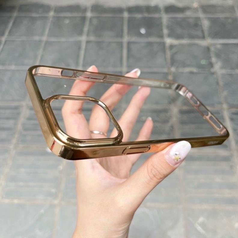 Ốp lưng X-Level trong cứng viền màu cho iPhone 14, 14 Pro, 14 Plus, 14 Pro Max 13 trong cứng không ố vàng