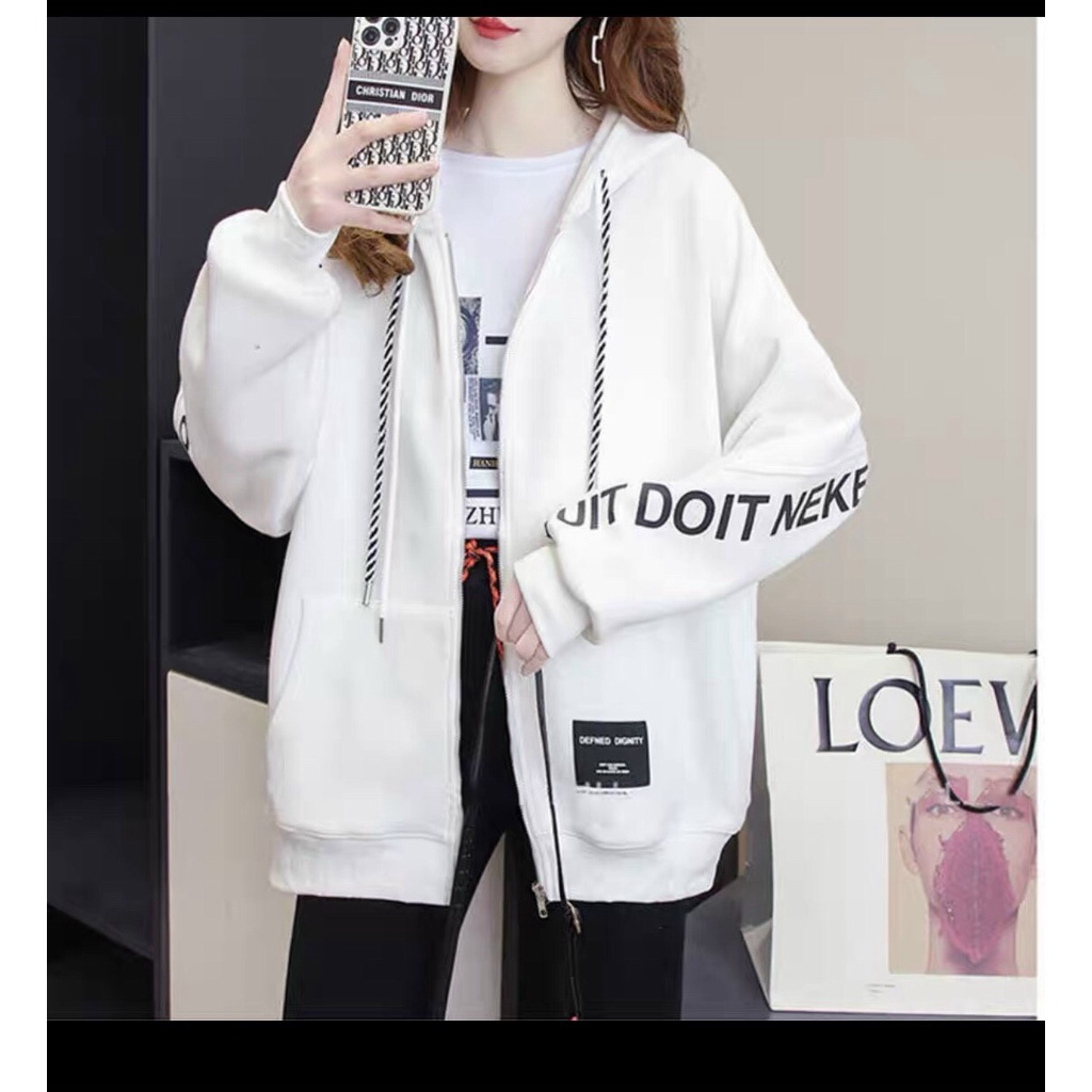 Áo khoác nỉ dây kéo form to y hình thời trang trẻ trung , hottrend dành cho các bạn nữ MIDU FASHION