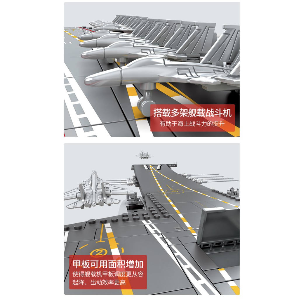 Lắp ghép Mô hình  Army Sembo 202001  Aircraft Fighter Carrier Shandong Tàu chiến