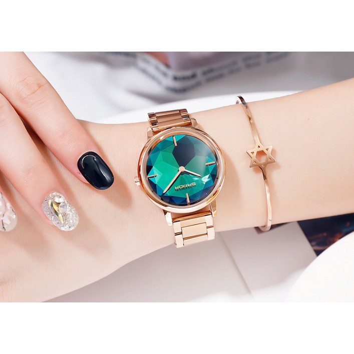 Đồng hồ Sanda nữ dây thép đặc 1019