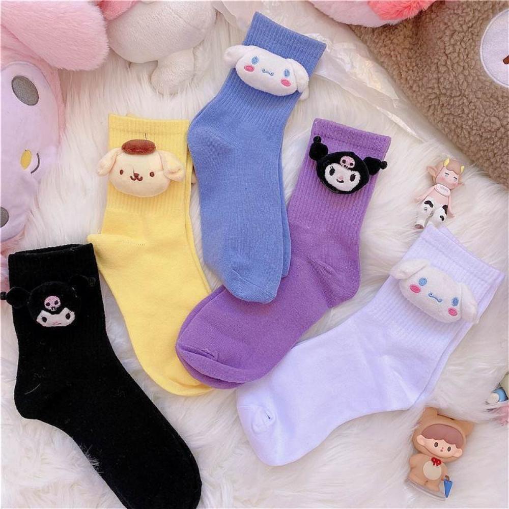 DARON Tất Cotton Mềm Mại Kiểu Hoạt Hình Xinh Xắn Đáng Yêu