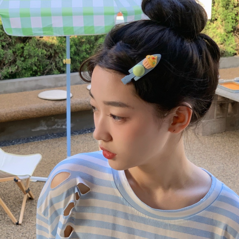 Kẹp Tóc Màu Kẹo Ngọt Họa Tiết Trái Cây Hoạt Hình Phong Cách Hàn Quốc Cho Bé Gái