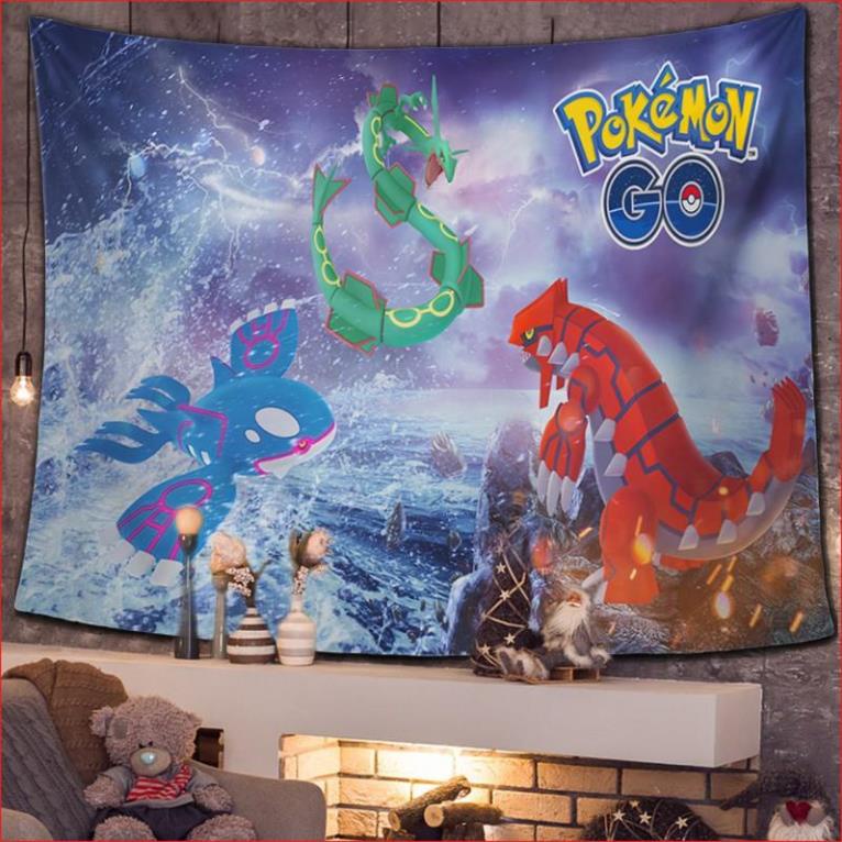 Pokemon 5 Tranh vải treo tường Decor phòng hot nhất