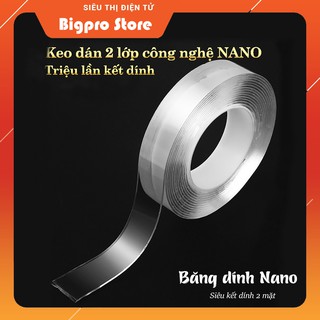 Băng dính Nano 2 mặt Siêu kết dính Full Size - Băng dính đa năng