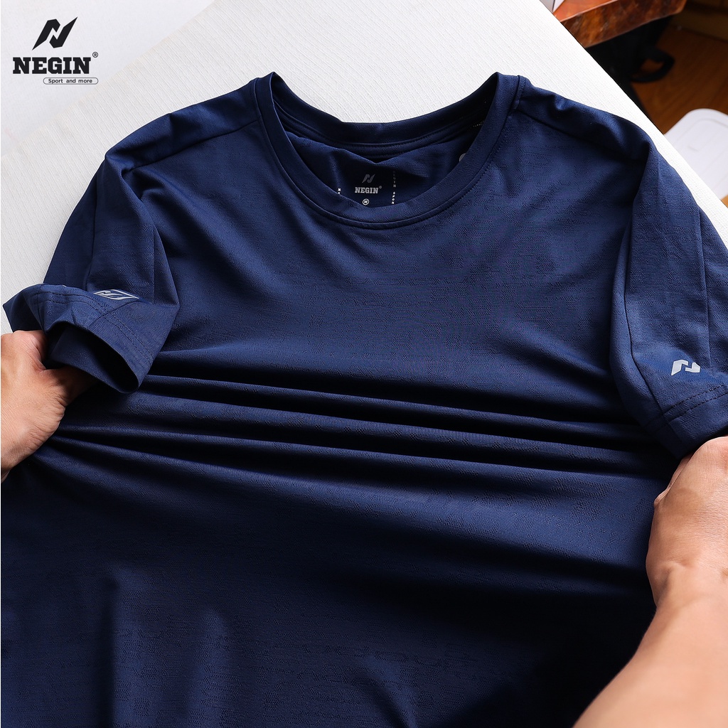 Áo Thun Thể Thao Nam NEGIN Cổ Tròn Tay Ngắn Với Chất Liệu Kháng Khuẩn, Chống Tia UV 0059