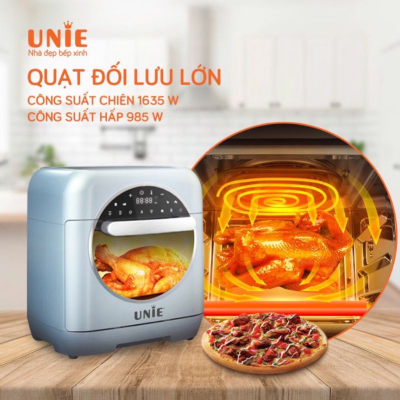 NỒI CHIÊN KHÔNG DẦU ĐA NĂNG UNIE STEAM COLOR 15L CHIÊN HẤP THÔNG MINH 2 TRONG 1