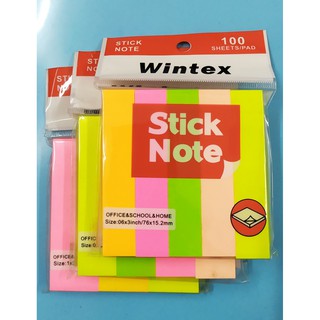 WINTEX giấy ghi chú, ghi nhớ 03, 04 và 05 màu STICK NOTE