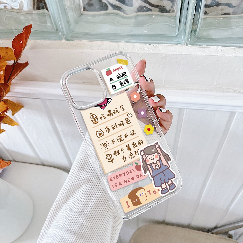 Ốp Điện Thoại Hình Cô Gái Dễ Thương Cho Iphone 11 Pro Max 12 Pro Max 13 Pro Max Mini 6 7 8 6 7plus Se 2020 X Xs Xr 5 4