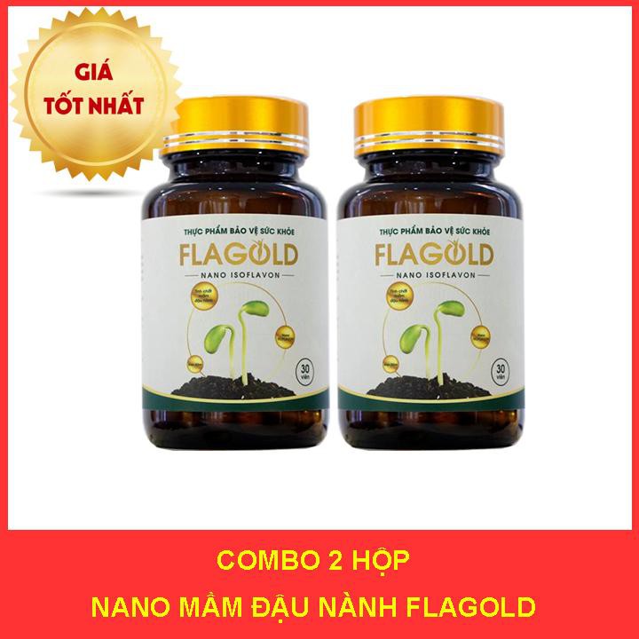 ❣️CHÍNH HÃNG ❣️ 2 Hộp Nano Mầm Đậu Nành Flagold - Dùng hiệu quả ngay từ tháng đầu tiên - SP CỦA VIỆN HÀN LÂM VIỆT NAM