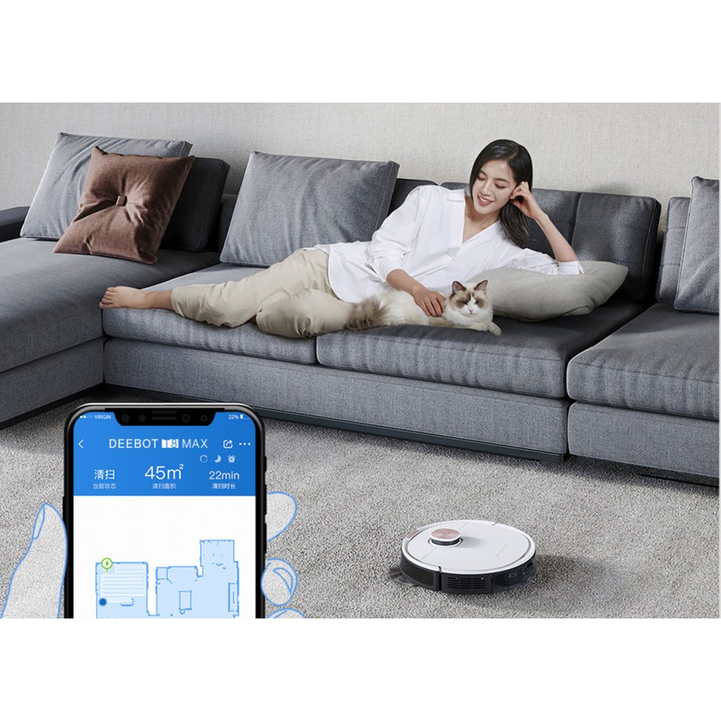 Robot hút bụi lau nhà Ecovacs Deebot Ozmo T8 Power - chính hãng mới 100%