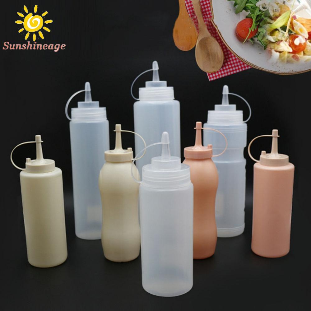 Squeeze Bottle 700ML Mustard Condiment Dispenser Dressing Ketchup 480ML
