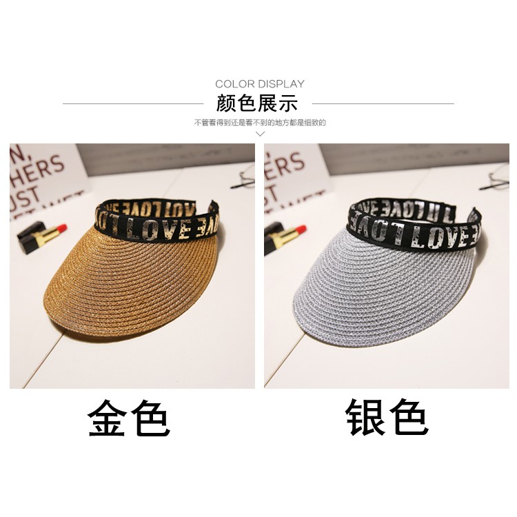 Mũ Cói Chống Nắng Vành Rộng Hở Chóp Thời Trang Mùa Hè Dễ Phối Đồ Cho Nữ