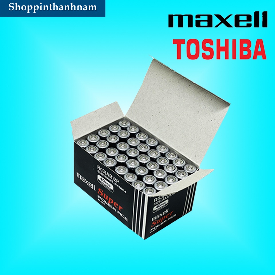 Hộp 40 Viên Pin Đũa AAA MAXELL , TOSHIBA - Hàng Nhập Khẩu