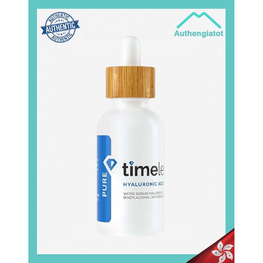 (Mẫu Cũ) Cấp Ẩm Serum Timeless Hyaluronic Acid 100% Pure 30ml