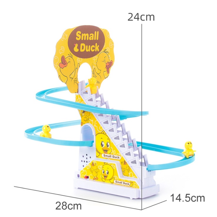 Bộ đồ chơi tàu lượn Douyin - Vịt con leo cầu thang