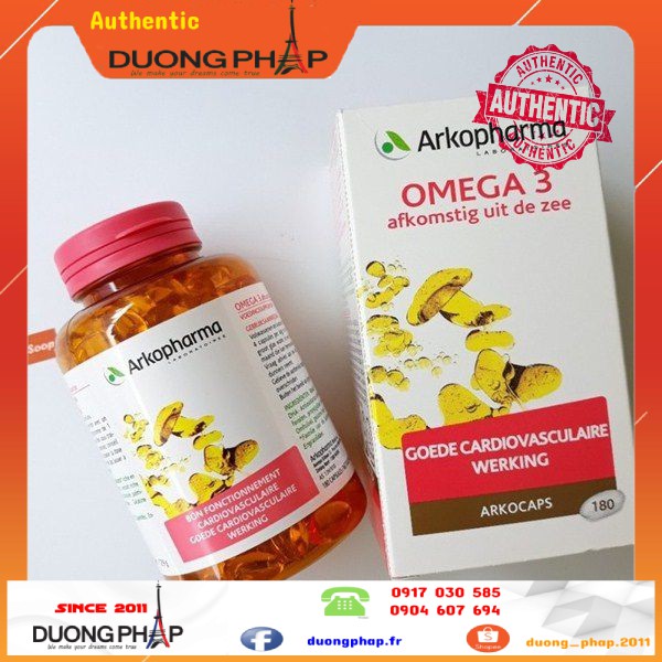 Viên uống dầu cá Omega 3 Arkopharma 180 viên