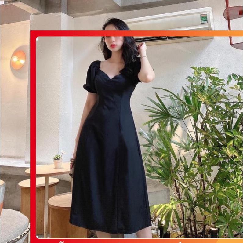 ❤️ FREESHIP ❤️ Đầm đen cổ V basic (kèm hình thật) Phương Trâm Official Store
