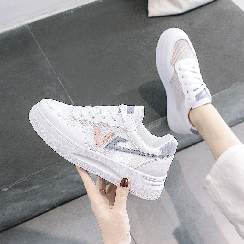 Giày Nữ, Giày Sneaker Nữ G15 Màu Trắng Hot 2021 Phong Cách Hàn Quốc Đi Học Đi Chơi | BigBuy360 - bigbuy360.vn