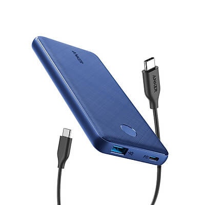 Pin Sạc Dự Phòng Anker PowerCore Slim 10000mAh PD Hỗ Trợ Sạc Nhanh USB-C PD 18W In/Out - A1231