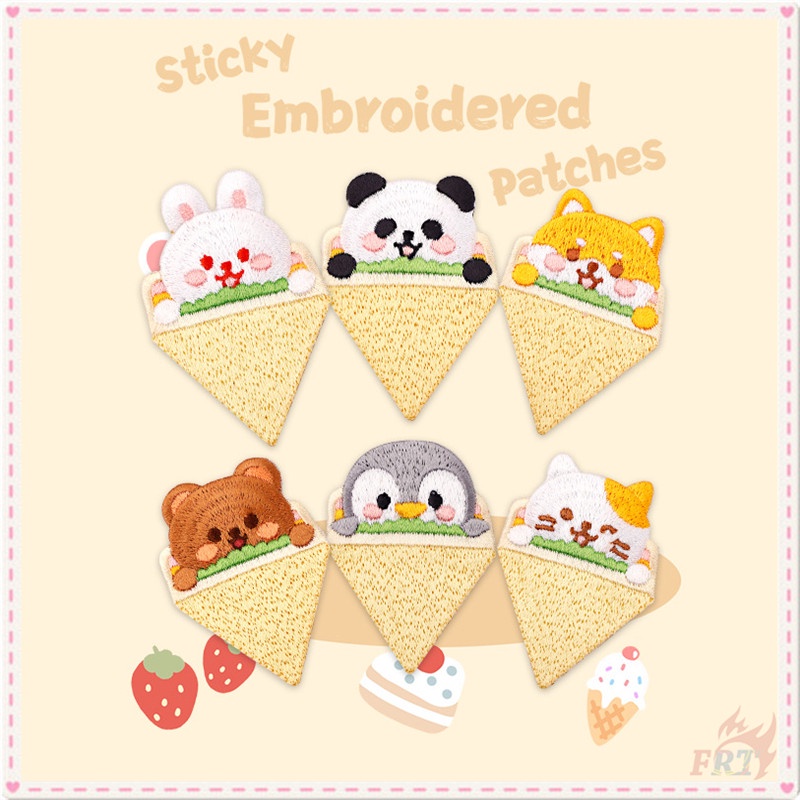 ♚ Sticker Ủi Thêu Hình Động Vật Dễ Thương ♚ 1 Cái Tự May Thêu Trên Sắt Trên Huy Hiệu Miếng Vá