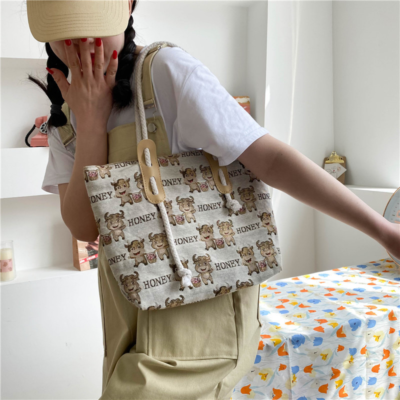 Túi Xách Nữ Vải Bạt Thời Trang Châu Âu