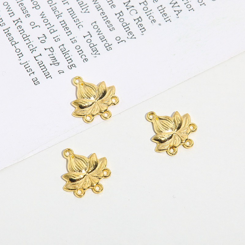 1 phiến đúc treo họa tiết hoa sen 12mm nguyên liệu làm trâm, làm trang sức