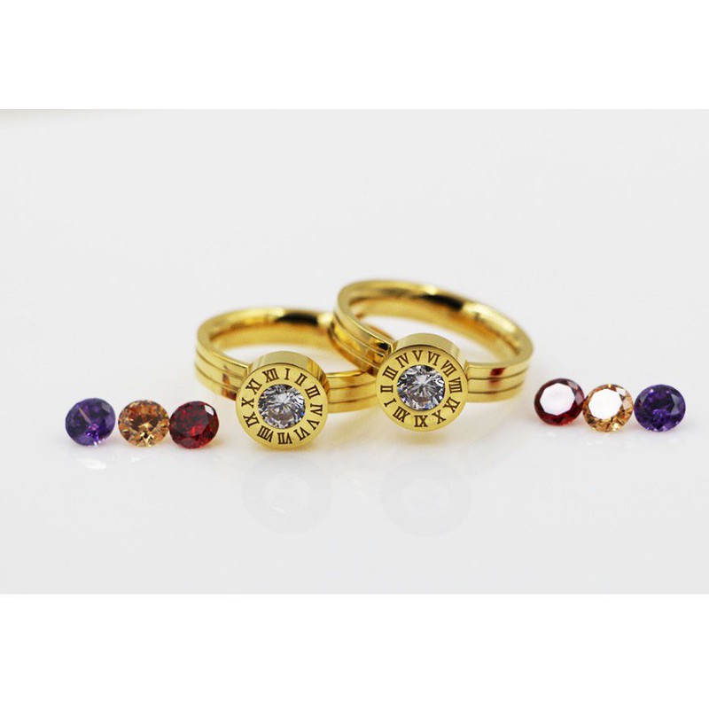 Nhẫn Thay Hạt Đá Titan Cao Cấp TT 1007 - Tặng Kèm 3 Viên Đá Nhân Tạo