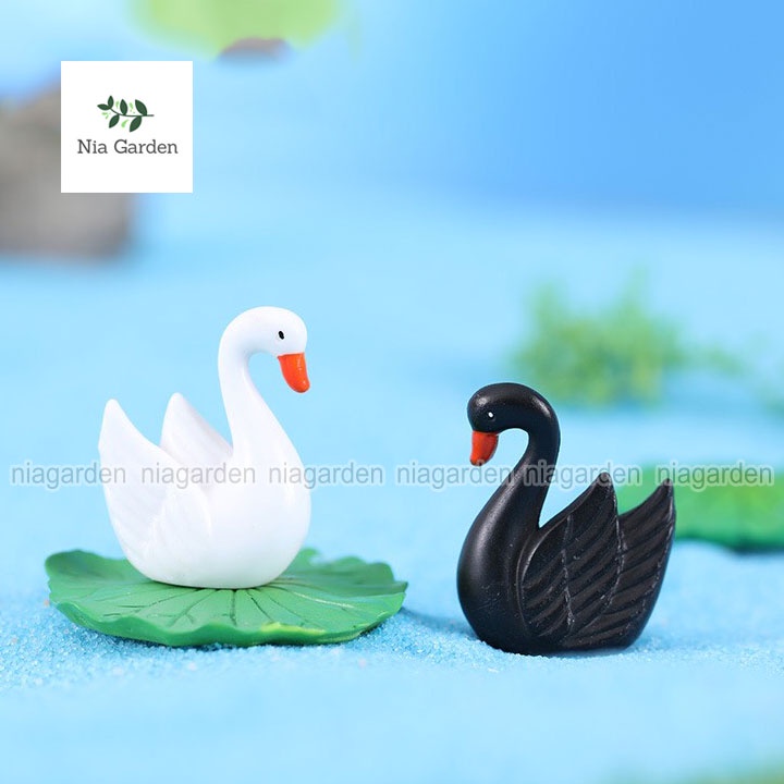 Mô hình trang trí hồ cá hoa sen cá koi tiểu cảnh mini decor chậu cây vườn terrarium Nia Garden N5