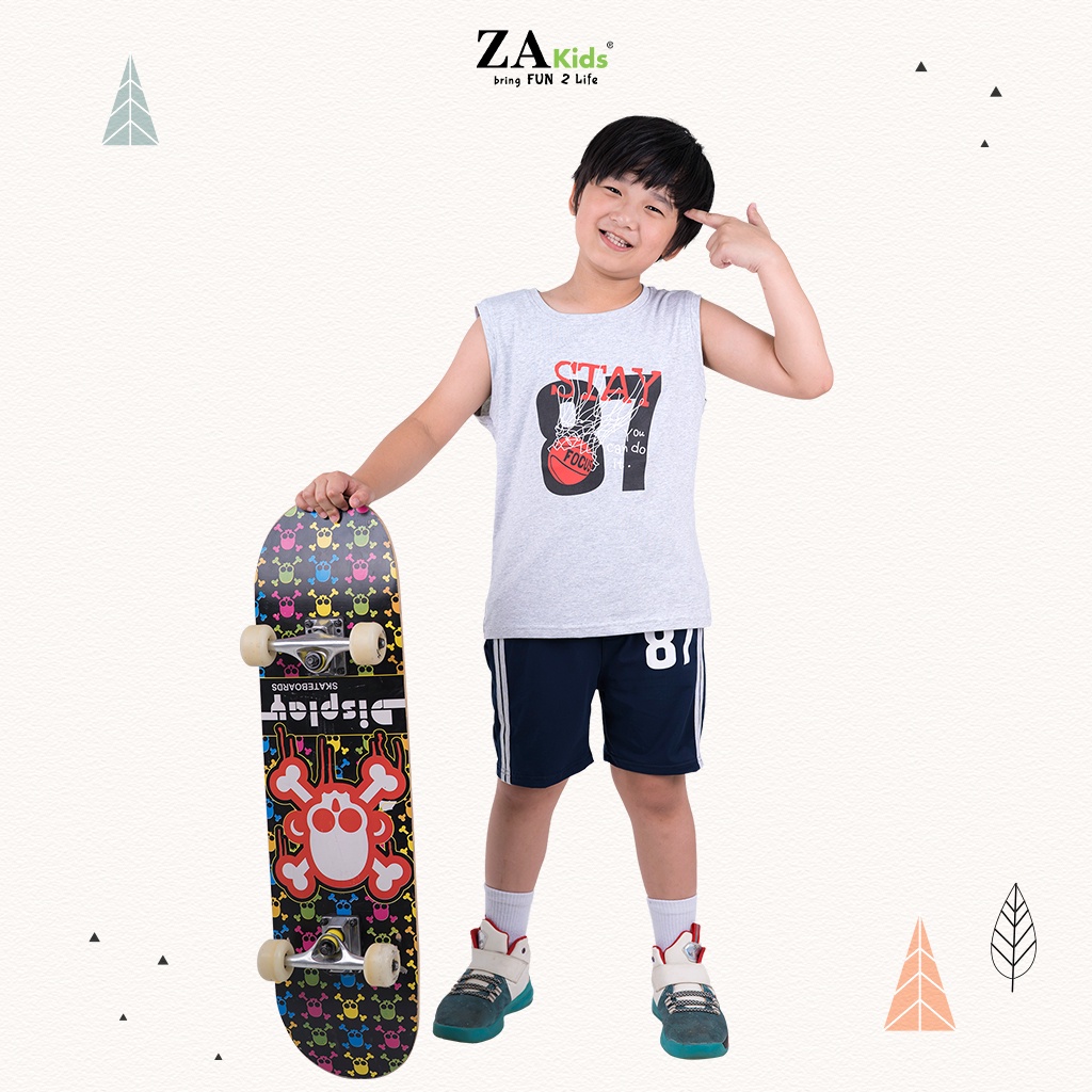 Bộ Quần Áo Thun Sát Nách Bé Trai (2-9 Tuổi) ZAKids ZA22174SN