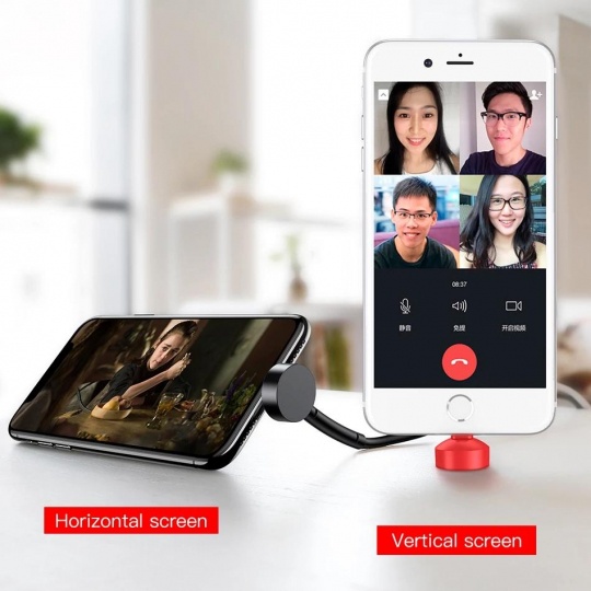 CÁP SẠC IPHONE IBESKY LS23 KIÊM GIÁ ĐỠ [HCM]
