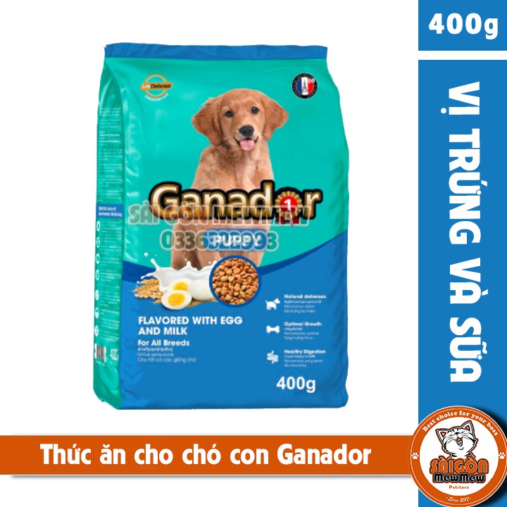 Thức ăn cho chó con Ganador vị Trứng và Sữa - Egg and Milk 400 gram