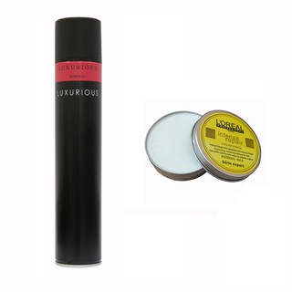 COMBO KEO XỊT TÓC LUXURIOUS VÀ SÁP LOREA`L