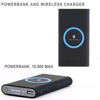 Sạc dự phòng không dây 10000mah hiệu qi