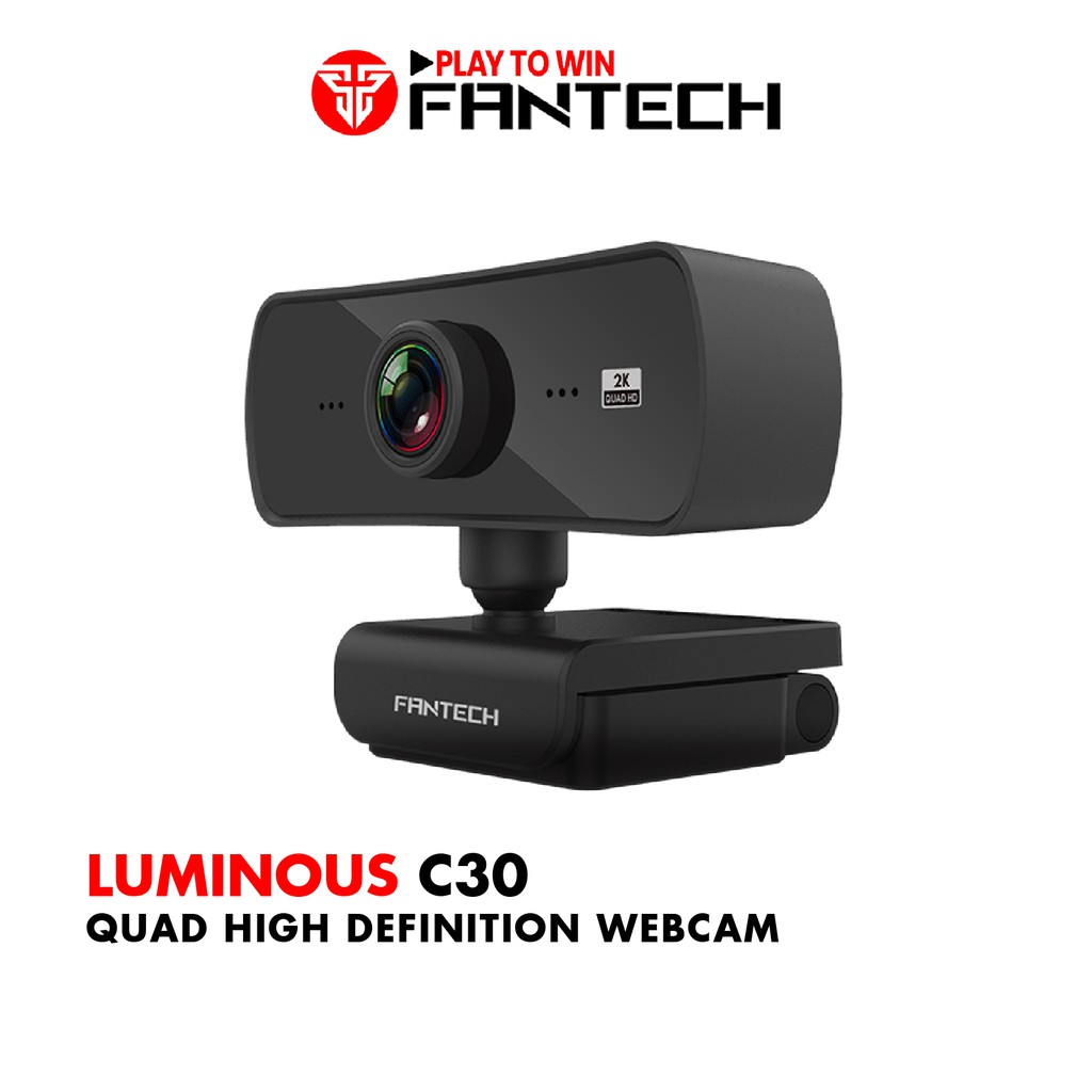 Webcam Livestream Học Tập và Làm Việc Online Chuyên Nghiệp FANTECH C30 LUMINOUS 4MP - Hãng Phân Phối Chính Thức