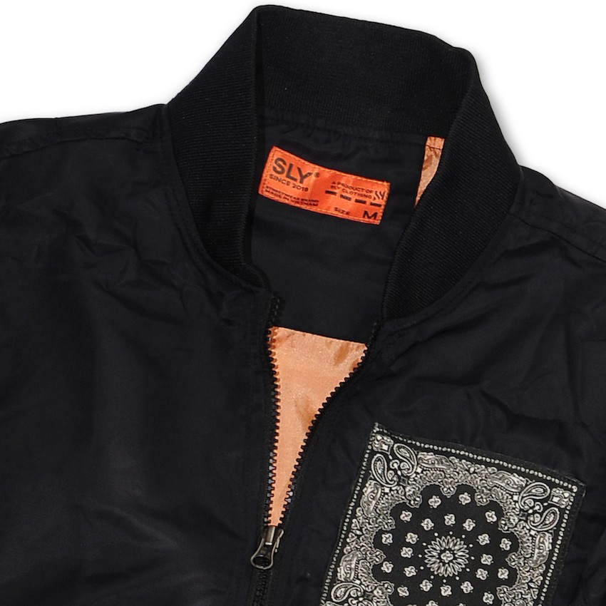 Áo khoác bomber dù W2P hoạ tiết bandana vải dù dày dặn 2 lớp chống thấm nước hot trend hiphop streetwear