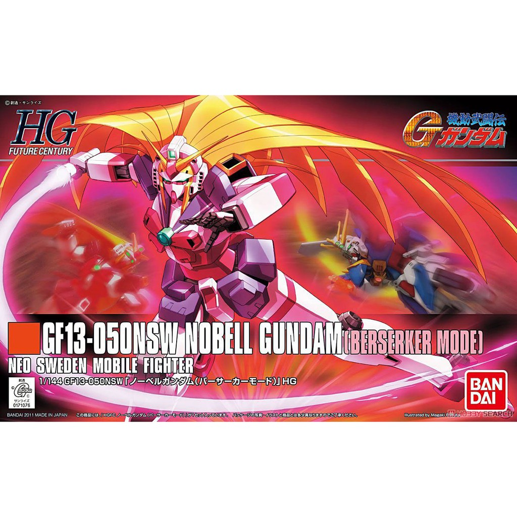 Đồ chơi lắp ráp Anime Nhật Bandai Gundam HGFC 129 Nobel Gundam Berserker Mode Serie HG Future Centur